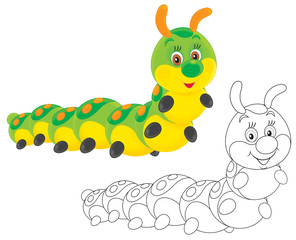 caterpillar friendly smiling