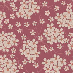 Seamless pattern of small flowers. Floral textile