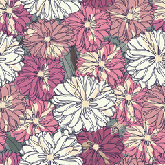 Floral seamless pattern. Bouquet of roses