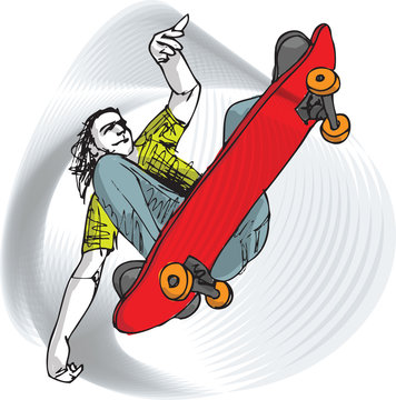 Skater boy illustration