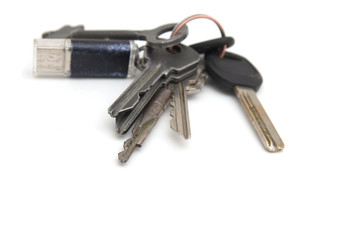 keys on a white background