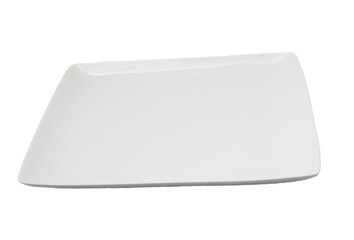 white plate on a white background