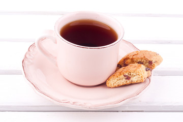 tea and biscotti
