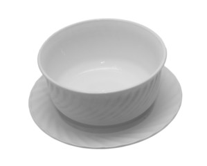 white plate on a white background