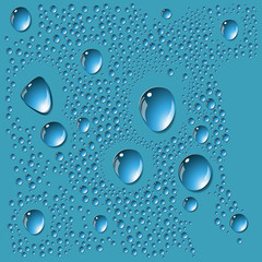 Abstract background with bubbles in the layer of water.