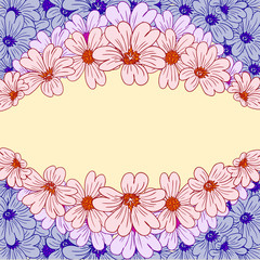 Decoration element. Floral style. Seamless.