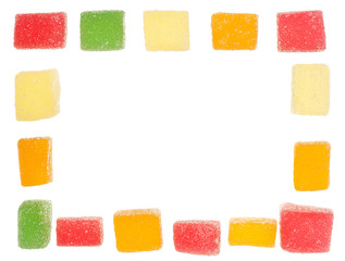 Frame made of jelly candies