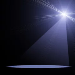 Abwaschbare Fototapete Licht und Schatten Scheinwerfer