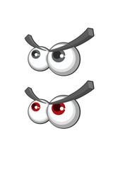 Fototapeta premium Vector set of cartoon eyes