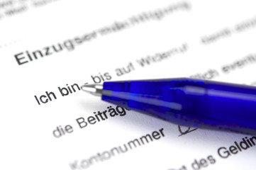 Obraz premium Einzugsermächtigung
