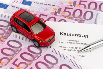Kaufvertrag f&uuml;r Auto