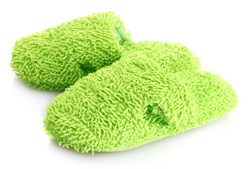 bright slippers, isolated on white