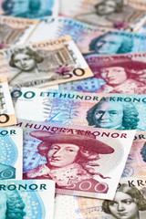Obraz premium Schwedische Kronen. Währung Schwedens
