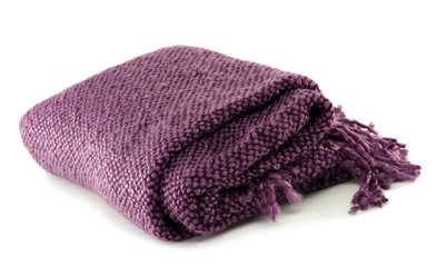 Warm plaid isolated on white