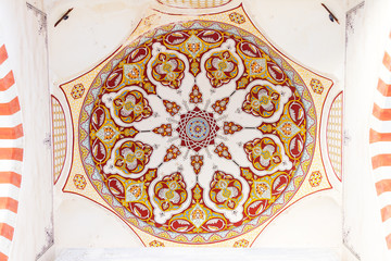 Interior view of a dome from Uc Serefeli Mosque courtyard, Edirn