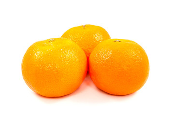 Clementines  isolated on white.