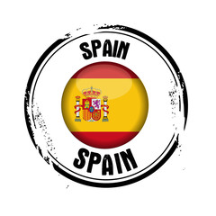 Obraz premium timbre Espagne