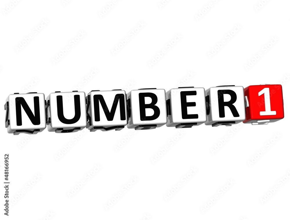 Aufkleber 3d number button click here block text