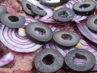 dish with olives