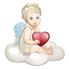Аngel with heart in hand