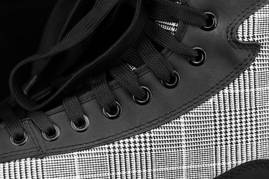 Black skates close up