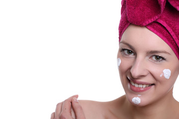 handtuch creme portrait