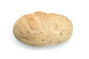 fresh bread isolated on white background