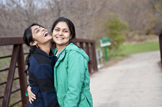 Indian Mother And Daughter