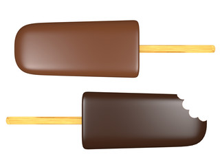 two chocolate ice cream