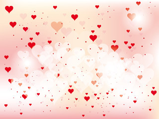 Beautiful abstract background for valentines day with hearts
