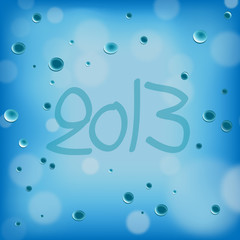 Water Droplets on Window Abstract Vector Background