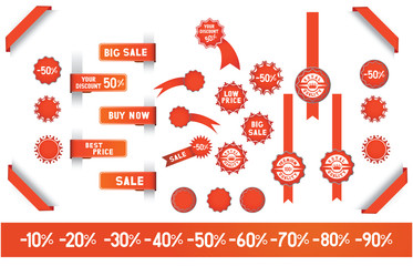 Sale Set  Stickers And Ribbons