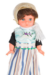 Female puppet with traditional clothes of Urk, a fishing village