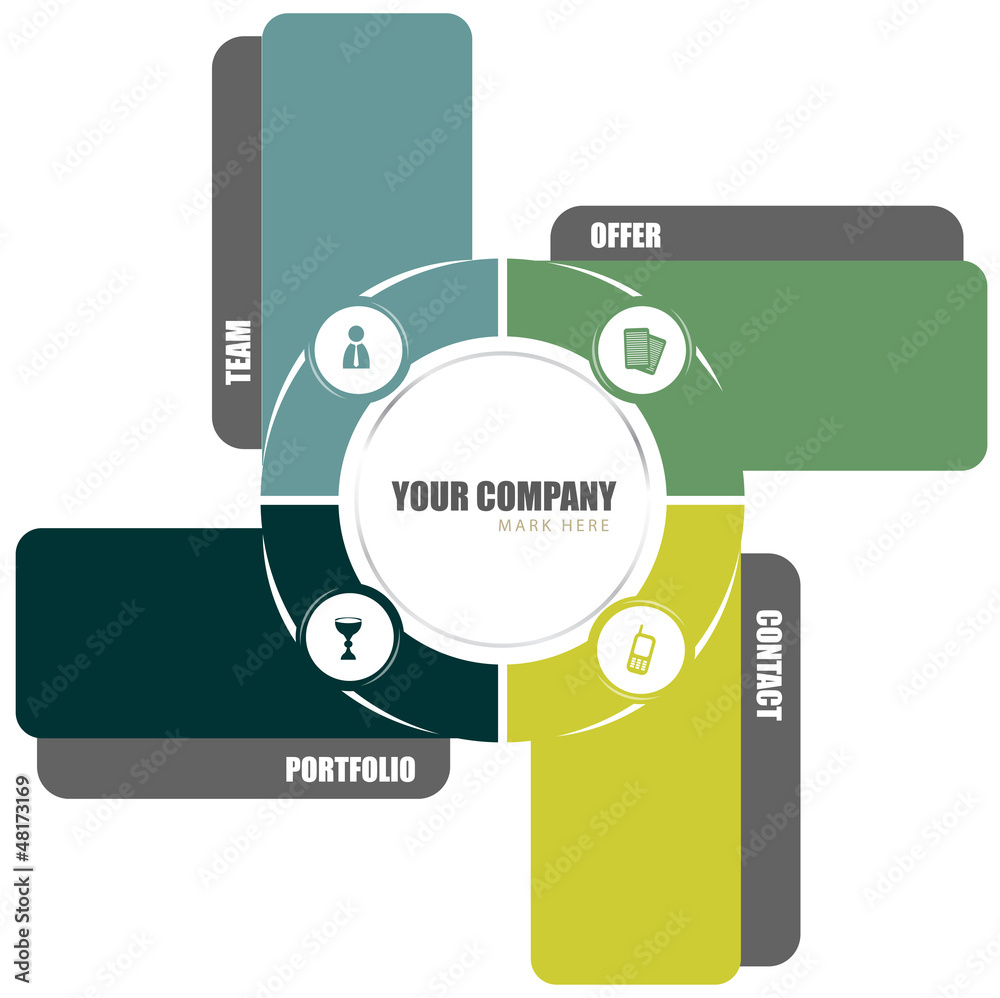 Aufkleber vector background concept design for brochure or website