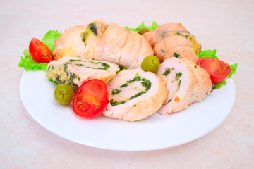 Tasty stuffed Chicken Salad .