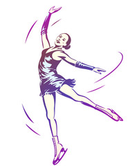 Woman Figure Ice-skating © digiselector