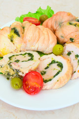 Tasty stuffed Chicken Salad .