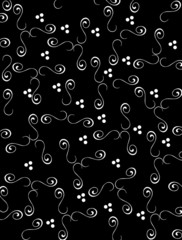 Curls with black and white