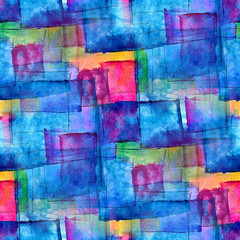 seamless blue cubism abstract art texture watercolor wallpaper b