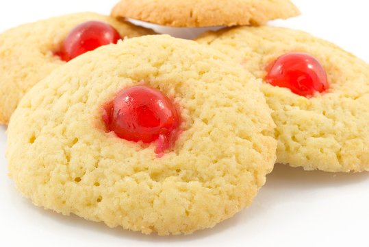 Biscotti boccucce d'angelo con ciliegia candita
