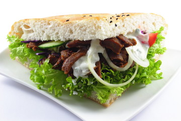 Döner in Fladenbrot