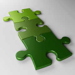 Fototapeta premium three puzzle pieces to place concepts