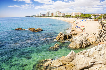 Platja d'Aro beach, a well known tourist destination (Costa Brav
