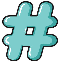 A hash symbol
