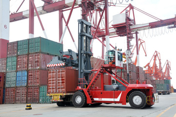 Container forklift truck