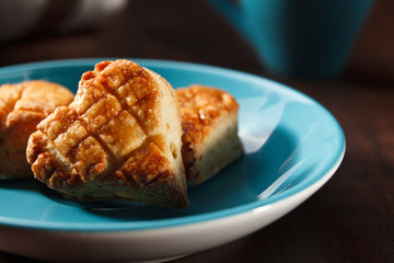 Salty butter scone for Valentine-day