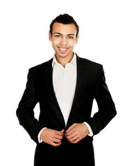 A portrait of a businessman standing