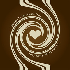 Heart shape and cream