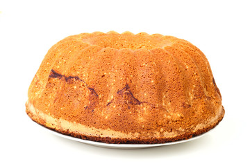 The one sweet round cake with cinnamon