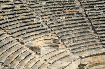 Theater ruins in Hieropolis, Turkey 